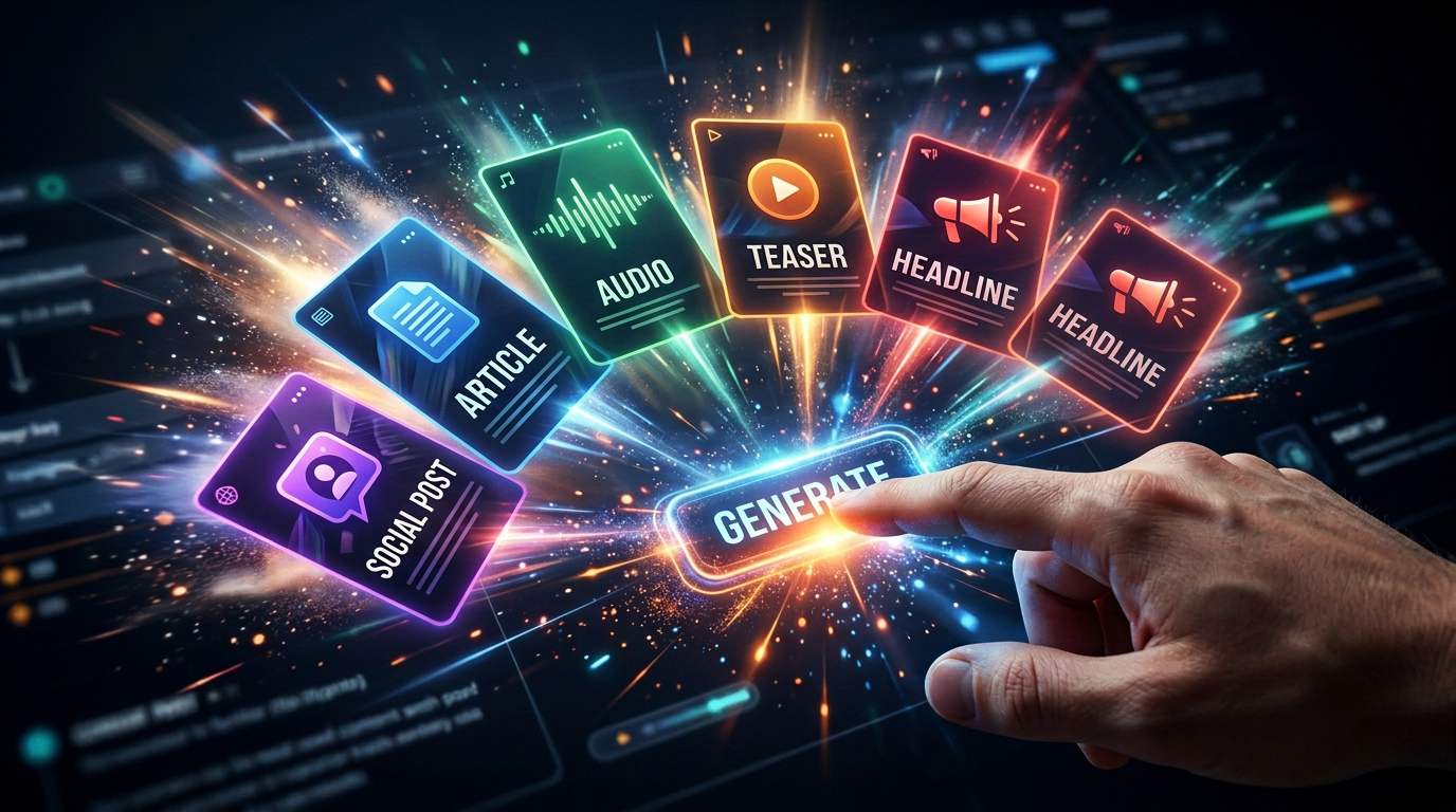 Radio Creator AI-Tools: AI workflow generates six different content formats from a single source